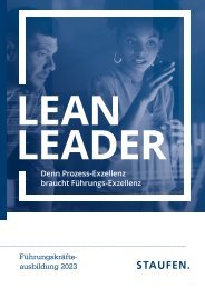 Staufen Lean Leader Führungskräfteausbildung 2022 - DE