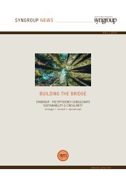 Syngroup News #01-2022 Building the Bridge - Sustainability & Circularity in the industrial sector