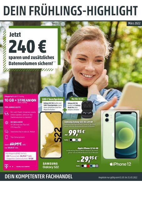 Telekom Monatsflyer März 2022