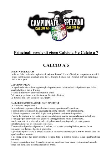 CALCIO A 5 - Campionato Spezzino