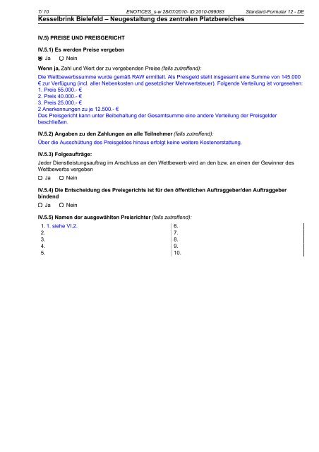 Kesselbrink Bielefeld – Neugestaltung des zentralen Platzbereiches ...