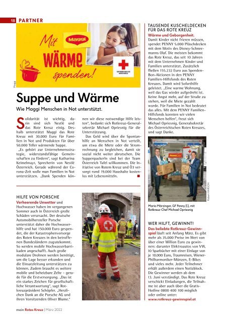 Mein Rotes Kreuz 01/2022 - Ausgabe Oberösterreich