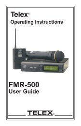 FMR-500 User Manual - Telex