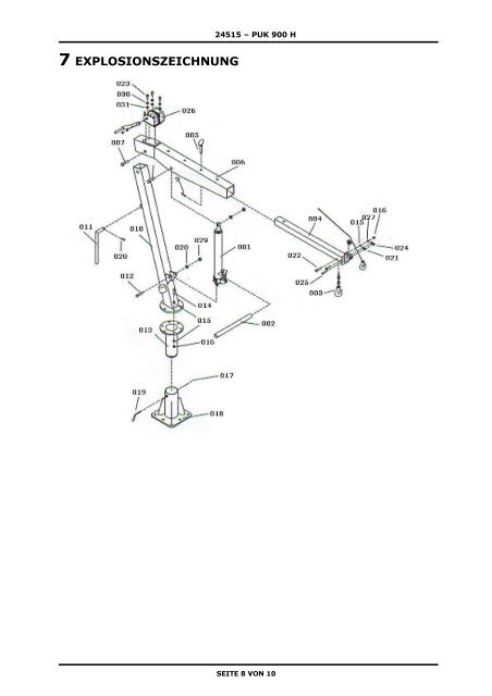 Bedienungsanleitung 24515 Pick Up Kran mit Seilwinde 0,9 t