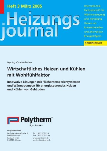 Wirtschaftliches Heizen und Kühlen mit Wohlfühlfaktor - Clina Heiz