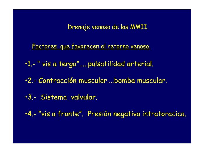 Drenaje venoso de los MMI