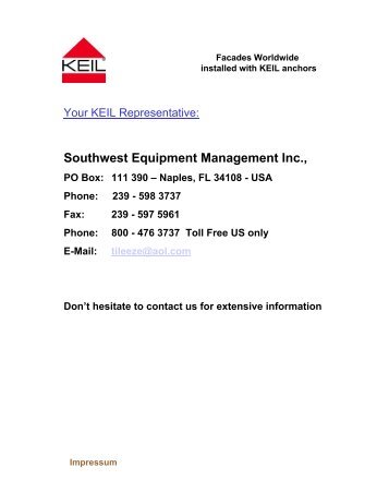 Southwest Equipment Management Inc., - Tile Eze