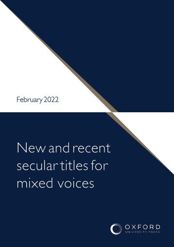 New and recent secular titles for mixed voices