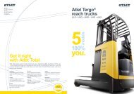 Get it right with Atlet Total. Atlet Tergo® reach trucks - HMF