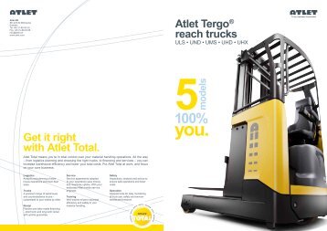 Get it right with Atlet Total. Atlet Tergo® reach trucks - HMF