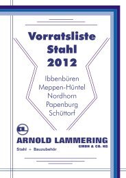 Vorratsliste Stahl 2012 - bei der Arnold Lammering GmbH & Co. KG