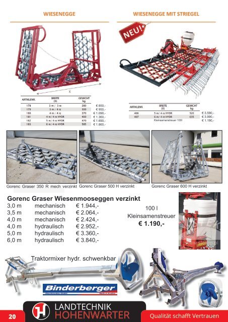 Produktinformation Frühjahr 2022