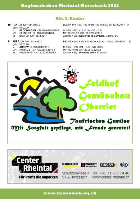 Katalog Regionalschau Rheintal-Rorschach