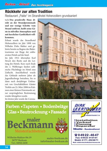 März 2022 Borkum-Aktuell - Das Inselmagazin