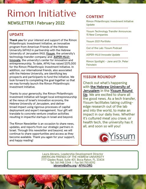 Rimon Newsletter February 2022