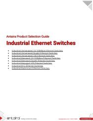 Antaira Product Selection Guide - Industrial Ethernet Switches