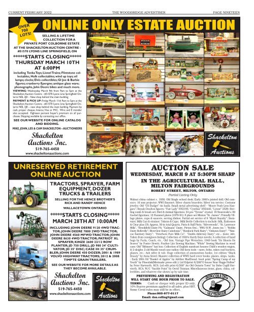 Woodbridge Advertiser/AuctionLists.ca - 2022-02-28