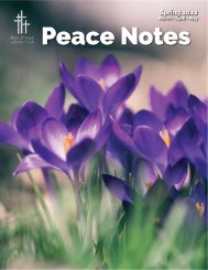 Peace Notes Spring 2022 - Word of Peace Lutheran Church