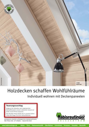 Holzdecken schaffen Wohlfühlräume