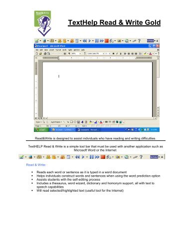 TextHelp Read & Write Gold - Toronto District School Board