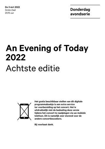 2022 03 03 An Evening of Today 2022 - Achtste editie