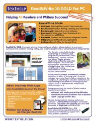 Read&Write GOLD for PC Flyer - Texthelp