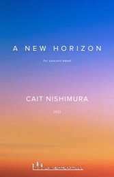 A New Horizon - Cait Nishimura - SCORE