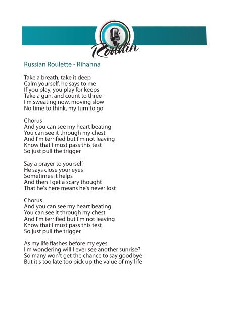 Rihanna - Russian Roulette Lyrics 