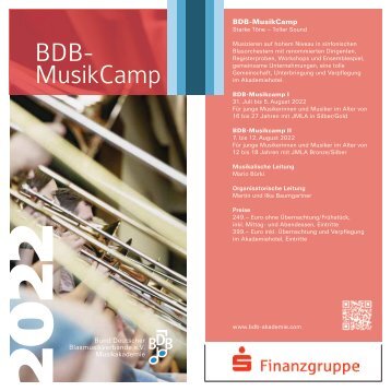 BDB Musikcamp 2022 Flyer