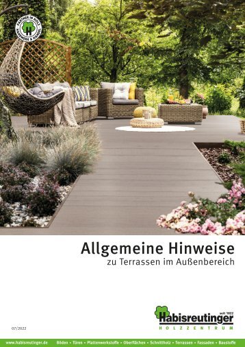 Allgemeine Hinweise zu Terrassen im Außenbereich