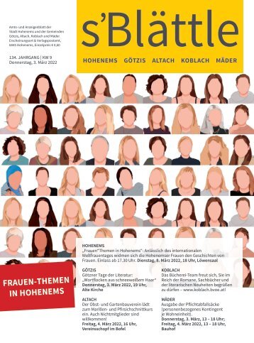 s'Blättle Nr. 9 - Do, 3. März 2022