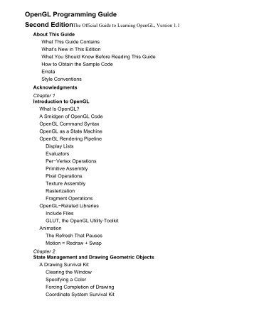 OpenGL Programming Guide Second Edition - Niksula