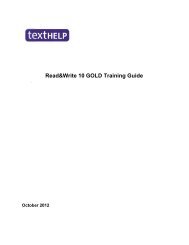 Read&Write GOLD Training Guide - Texthelp