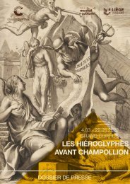 Dossier de presse - Exposition " Les hiéroglyphes avant Champollion"