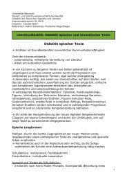 Didaktik epischer und dramatischer Texte - Didaktik der deutschen ...