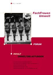 Forum 2/2007 - FachFrauen Umwelt