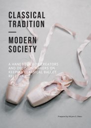 Tanzrecherche NRW: Classical Tradition / Modern Society by Mirjam Otten