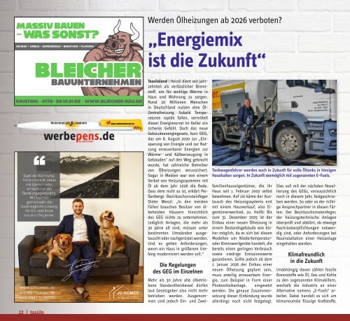 tassilo - das Magazin rund um Weilheim und die Seen - Ausgabe März/April 2022