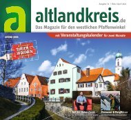 altlandkreis - Das Magazin für den westlichen Pfaffenwinkel - Ausgabe März/April 2022
