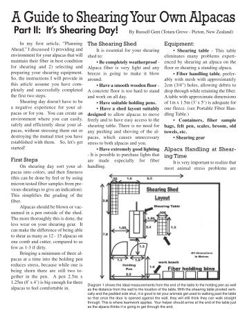 A Guide to Shearing Your Own Alpacas - southland llamas