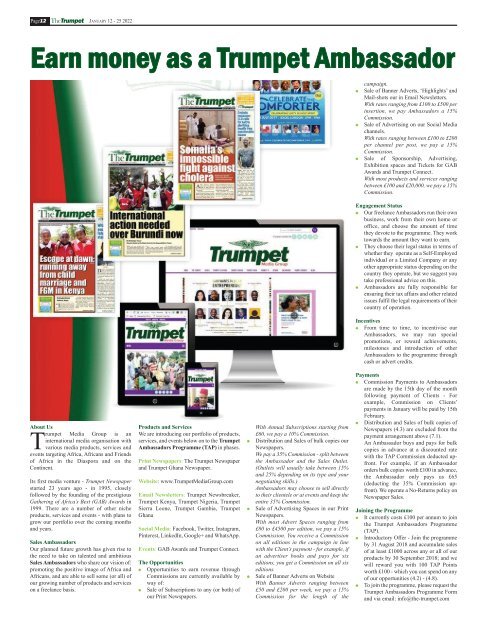 The Trumpet Newspaper Issue 562 (January 12 - 25 2022)