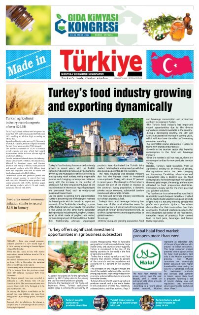 Made in Turkey Food Industry February 2022