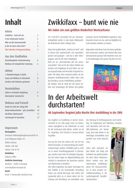 Mietermagazin - Zwickauer Wohnungsbaugenossenschaft eG