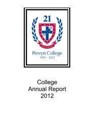 College Annual Report 2012 - Penryn College