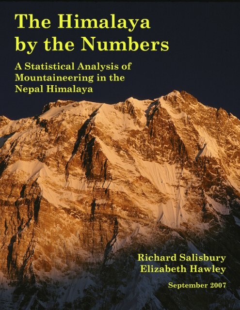 The Himalaya by the Numbers: A Statistical Analysis - Himalayan ...