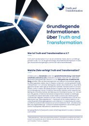 (GERMAN) FAQ Broschüre über Truth and Transformation