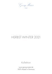 Georg Maier Kollektionsbuch Herbst / Winter 2021
