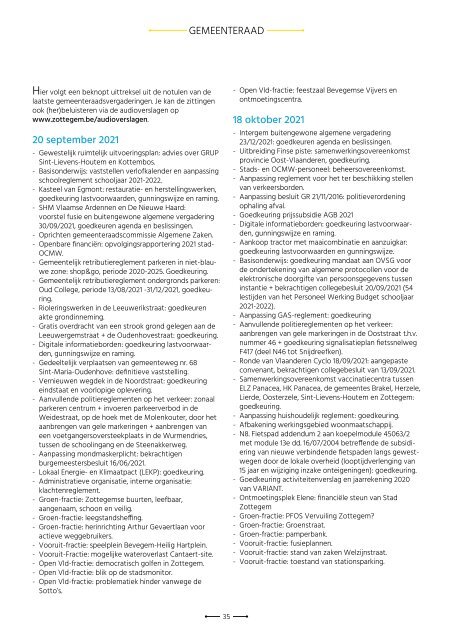 Stedelijk informatieblad - 2021 december