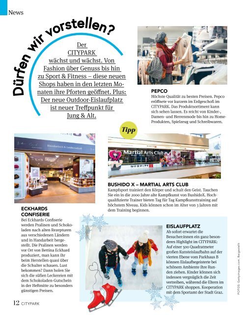 Centermagazin Weihnachten 2021 Citypark Graz