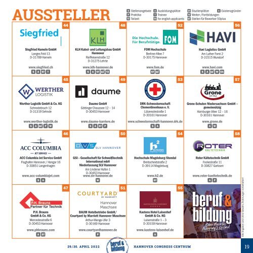 MesseMagazin zur 31. beruf und bildung am 29./30. April 2022 im HCC Hannover